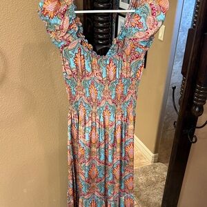 Colorful Paisley Maxi Dress